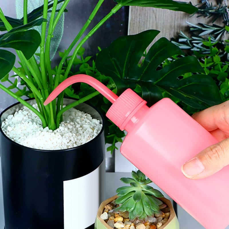 DERSTRA Wash Bottles - 2pcs 250ml Safety Wash Bottle Watering Tools, Economy Plastic Squeeze Bottle Medical Label Green Soap Cleaning Washing Bottle White (Pink) - Image 4